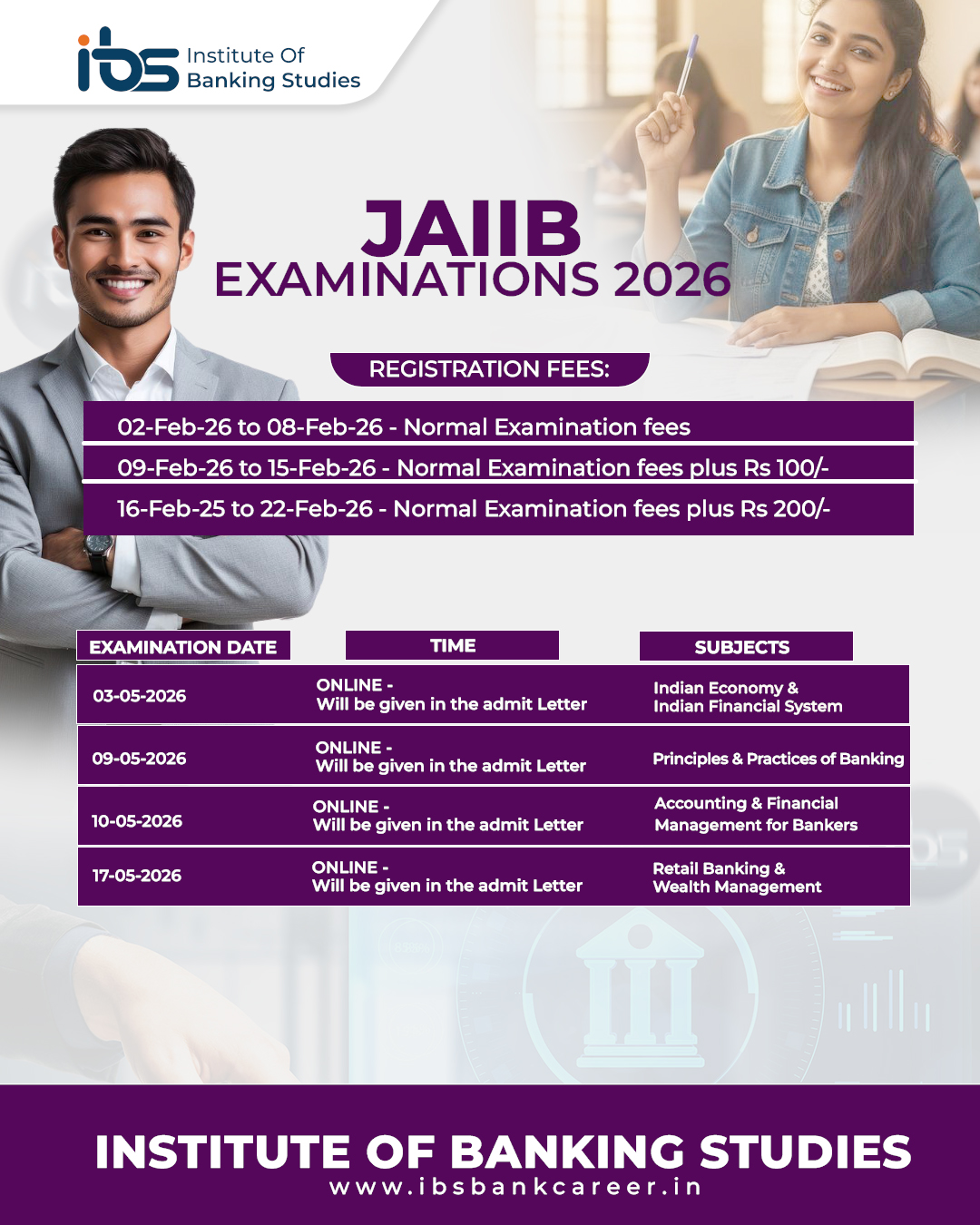 JAIIB EXAM DATES