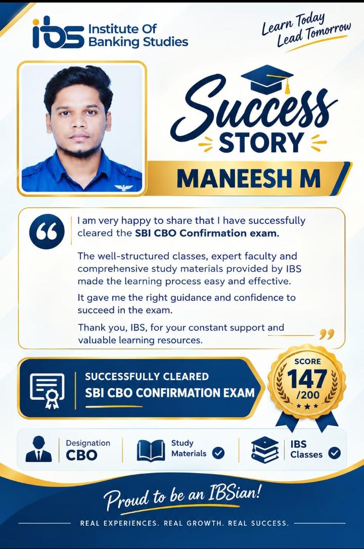 SBI CBO Confirmation exam