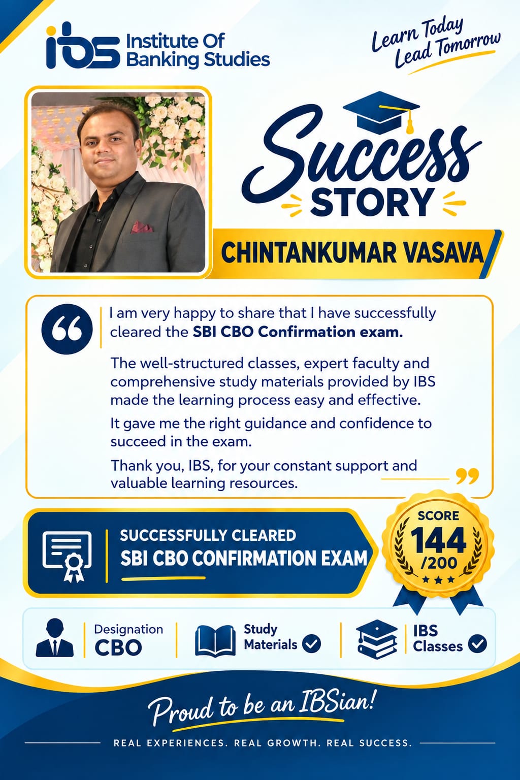 SBI CBO Confirmation exam.